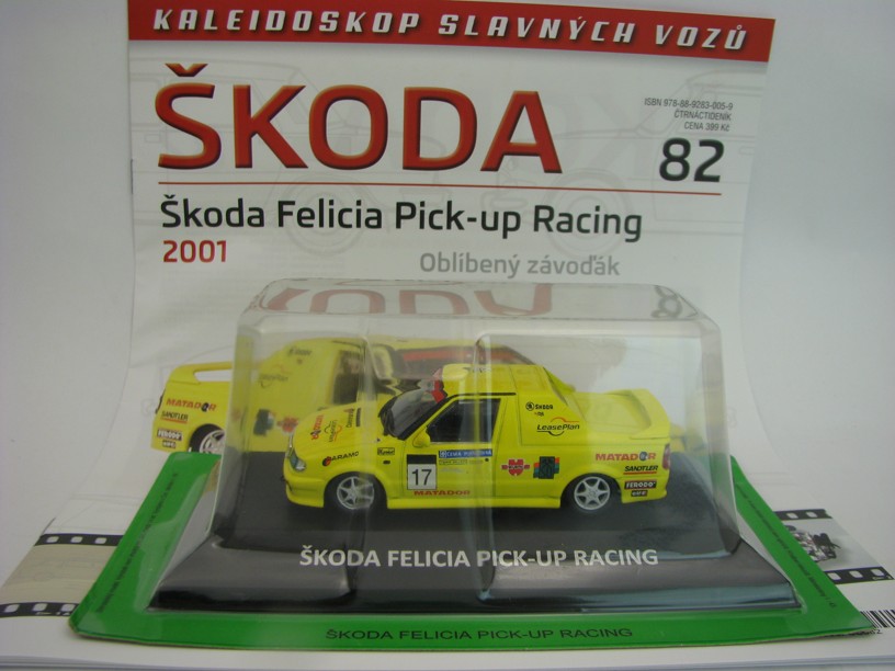 Časopis s modelem Škoda Felicia Pick-Up Racing 2001 1:43 Atlas DeAgostini